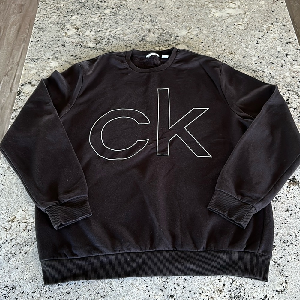 Calvin Klein Men’s Crewneck Sweatshirt - Black - XXL - Picture 1 of 5